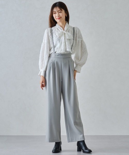 【セール】■2024秋冬新作■パールサスペンダーパンツ/MM447301（その他パンツ）｜MISCH MASCH（ミッシュマッシュ）