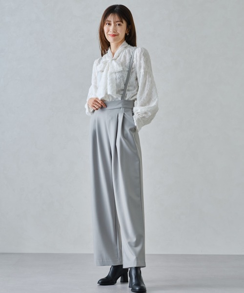 【セール】■2024秋冬新作■パールサスペンダーパンツ/MM447301（その他パンツ）｜MISCH MASCH（ミッシュマッシュ）