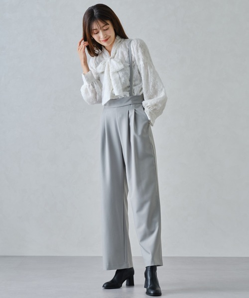 【セール】■2024秋冬新作■パールサスペンダーパンツ/MM447301（その他パンツ）｜MISCH MASCH（ミッシュマッシュ）