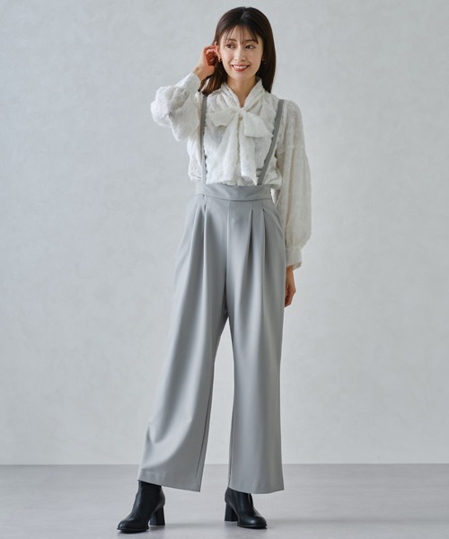 【セール】■2024秋冬新作■パールサスペンダーパンツ/MM447301（その他パンツ）｜MISCH MASCH（ミッシュマッシュ）