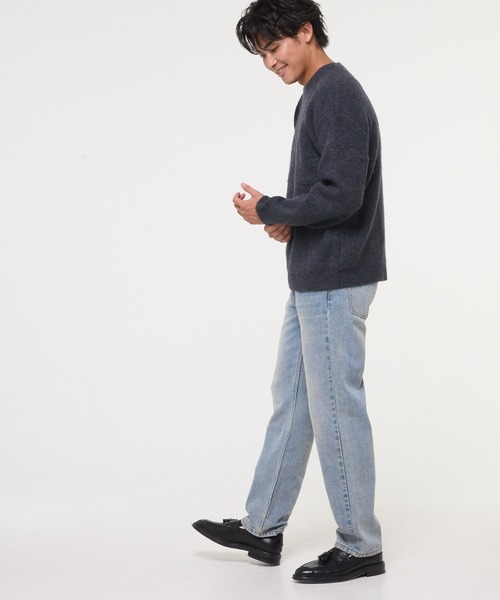coca（coca）（コカ）の「モヘヤ風クルーネックニットトップス（ニット/セーター・メンズ・ライトベージュ/ライトグレー/チャコール/イエロー/ネイビー/ワイン・XL/L/M）」の11枚目の写真