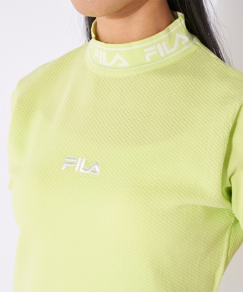 FILA GOLF(フィラゴルフ )の「軽量ニット 半袖モックネックワンピース(ワンピース・レディース・ピンク/ライム/ブルー・MEDIUM/SMALL/LARGE)」の10枚目の写真