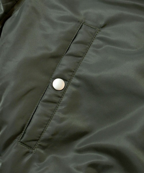 おしゃれスタ(オシャレスタ)の「Vintage-like heavy nylon twill B-15 flight jacket/ヴィンテージライク ヘビーナイロンツイル B-15 フライトジャケット(MA-1・メンズ・カーキ/ブラック・XL/L/M)」の12枚目の写真