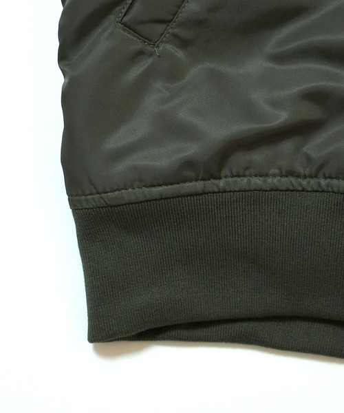 おしゃれスタ(オシャレスタ)の「Vintage-like heavy nylon twill B-15 flight jacket/ヴィンテージライク ヘビーナイロンツイル B-15 フライトジャケット(MA-1・メンズ・カーキ/ブラック・XL/L/M)」の13枚目の写真