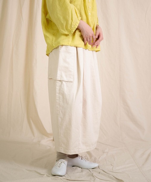 Brocante（ブロカント）の「[Brocante / ブロカント] ヘリンボン ブトンカーゴスカート（スカート・レディース・オリーブ/アイボリー/ネイビー・2）」の14枚目の写真