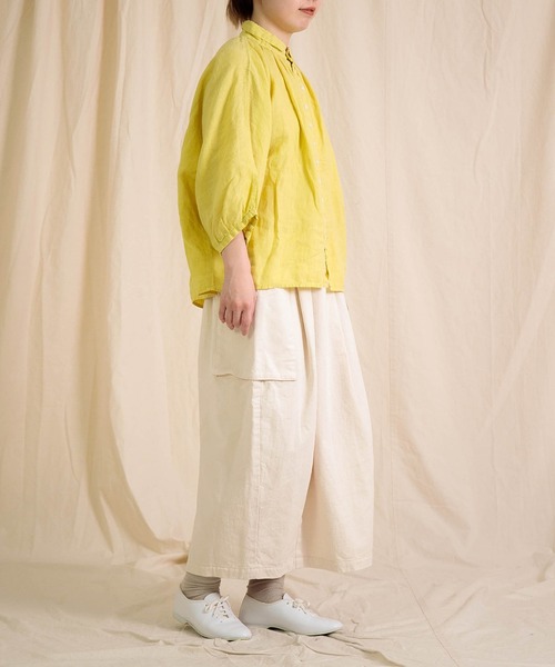 Brocante（ブロカント）の「[Brocante / ブロカント] ヘリンボン ブトンカーゴスカート（スカート・レディース・オリーブ/アイボリー/ネイビー・2）」の15枚目の写真