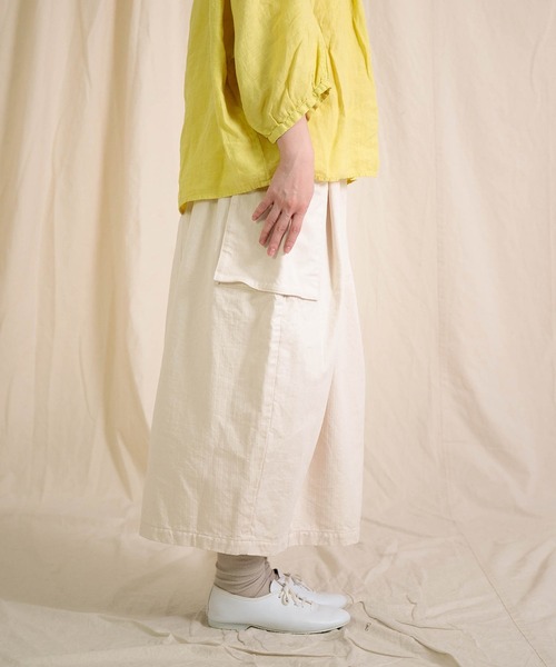 Brocante / ブロカント] ヘリンボン ブトンカーゴスカート