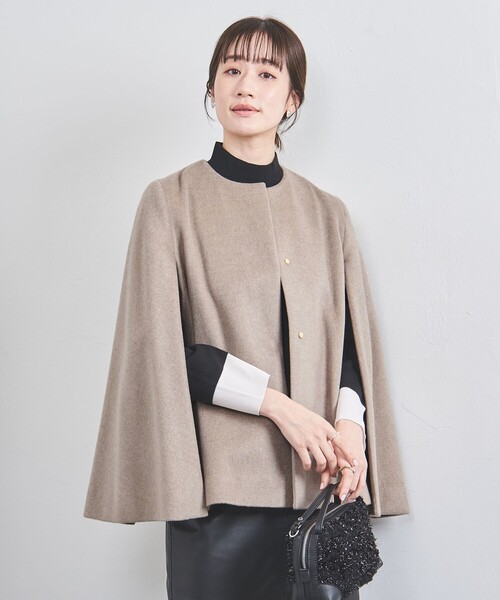 UNITED ARROWS（ユナイテッドアローズ）の「ショート ケープコート（その他アウター・レディース・オフホワイト/ブラック/ベージュ・36/38）」の7枚目の写真