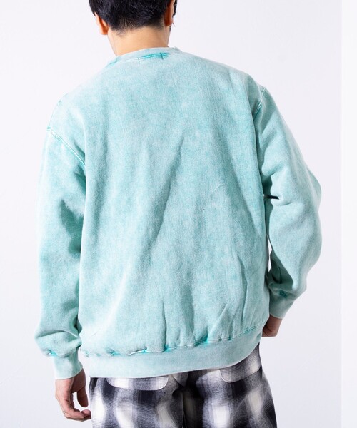 GLOSTER（グロスター）の「【GLOSTER/グロスター】ピグメント裏起毛 プルオーバー クルーネックスウェット（スウェット・メンズ・ブラック/ピンク/ブルー/グリーン・M/L/S）」の16枚目の写真