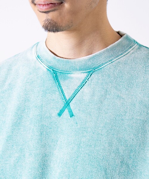 GLOSTER（グロスター）の「【GLOSTER/グロスター】ピグメント裏起毛 プルオーバー クルーネックスウェット（スウェット・メンズ・ブラック/ピンク/ブルー/グリーン・M/L/S）」の19枚目の写真