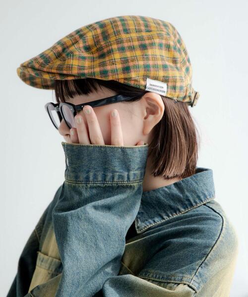 WEGO（ウィゴー）の「WEGO/チェックハンチング（ハンチング/ベレー帽・レディース・ブルー系その他2/イエロー系その他3/レッド系その他2/ホワイト系その他2・FREE）」の4枚目の写真
