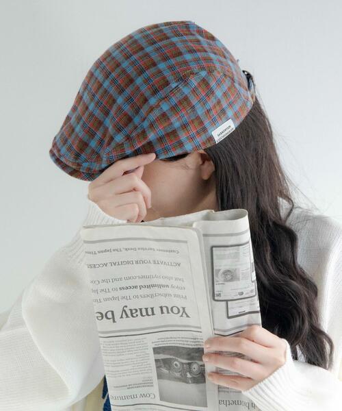 WEGO（ウィゴー）の「WEGO/チェックハンチング（ハンチング/ベレー帽・レディース・ブルー系その他2/イエロー系その他3/レッド系その他2/ホワイト系その他2・FREE）」の6枚目の写真