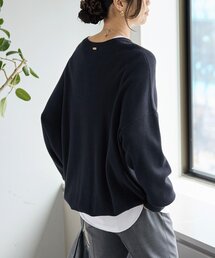 予約【セットアップ対応】コットンスムースラウンドヘムニット