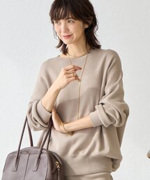 予約【セットアップ対応】コットンスムースラウンドヘムニット