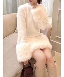 dazzlin | ファーニットワンピース(ワンピース)