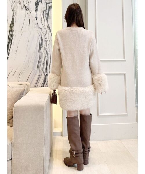 dazzlin（ダズリン）の「ファーニットワンピース（ワンピース・レディース・ブラウン/オフホワイト/ピンク/グレー・FREE）」の17枚目の写真