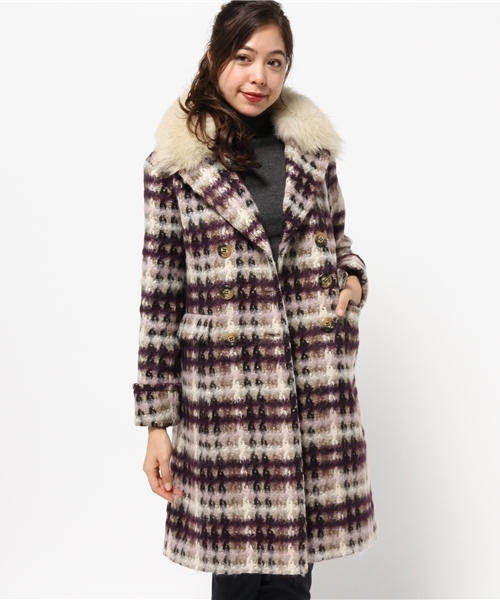 GRACE CONTINENTAL（グレースコンチネンタル）の「ファー衿ラメ 