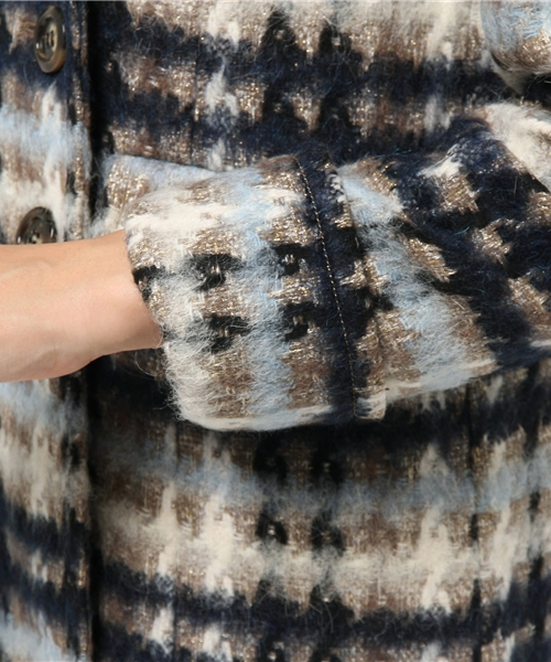 グレースクラス ファー ラメチェックコート 【公式通販】