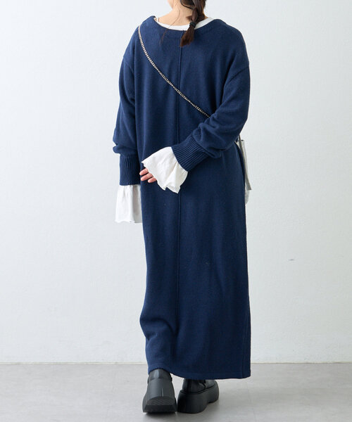 CIAOPANIC TYPY（チャオパニックティピー）の「２WAY深Vネックニットワンピース（ワンピース・レディース・ベージュ/ネイビー/ブラック・MEDIUM/LARGE）」の11枚目の写真