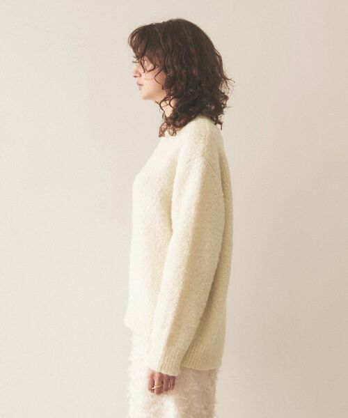 cloenc（クロエンス）の「◆【手洗い可】ブークレラメニットプルオーバー（ニット/セーター・レディース・ブラック/グレー/ピンク/アイボリー・02）」の6枚目の写真