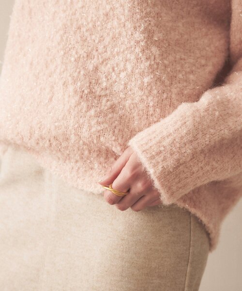 cloenc（クロエンス）の「◆【手洗い可】ブークレラメニットプルオーバー（ニット/セーター・レディース・ブラック/グレー/ピンク/アイボリー・02）」の12枚目の写真