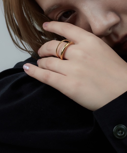 AKEL(アケル)の「【AKEL】アケル/ 2連リング/ 金属アレルギー対応リング(サージカルステンレス)(リング・レディース・ゴールド・#15/#13/#11)」の6枚目の写真