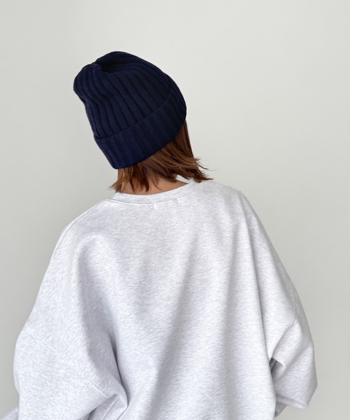 CANAL JEAN（キャナルジーン）の「El mar　リブニットCAP（ニットキャップ/ビーニー・レディース・チャコールグレー/ライトグレー/ブラウン/ベージュ/ネイビー・ONE SIZE）」の8枚目の写真