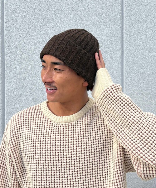 CANAL JEAN（キャナルジーン）の「El mar　リブニットCAP（ニットキャップ/ビーニー・レディース・チャコールグレー/ライトグレー/ブラウン/ベージュ/ネイビー・ONE SIZE）」の9枚目の写真