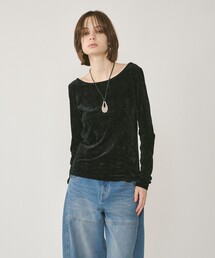 GRACE CONTINENTAL | クラッシュベロアカットトップ(Tシャツ/カットソー)