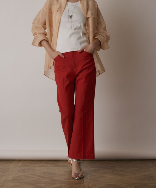 Diagram（ダイアグラム）の「ストレッチフレアパンツ（その他パンツ・レディース・ベージュ/レッド/ブラック・36/38）」の4枚目の写真