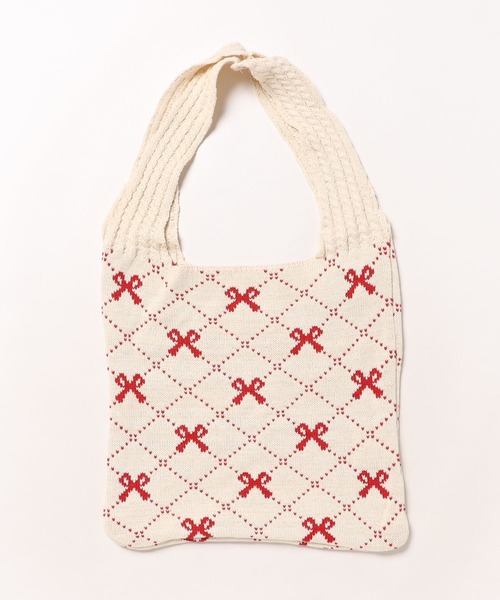 apres jour(アプレジュール)の「【apres jour×ARIAZ】リボン柄ニットトートバッグ(トートバッグ・レディース・ベージュ/ブラック/アイボリー・FREE)」の11枚目の写真