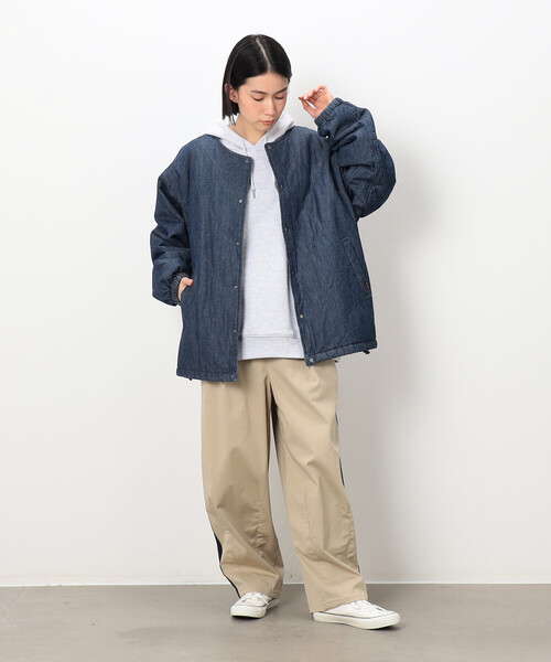 Purple&Yellow(パープルアンドイエロー)の「裏毛ロゴ刺繍パーカ(パーカー・メンズ・ブラック/ライトグレー・SMALL/MEDIUM/LARGE)」の7枚目の写真