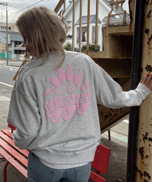 tシャツ FIRST DAY/ロキシーバックプリントオーバーサイズシルエット長袖ロンT レディース Roxy FIRST DAY ウィメンズ 長袖Tシャツ ロンT バックプリント