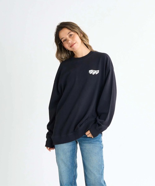 ROXY（ロキシー）の「FIRST DAY/ロキシーバックプリントオーバーサイズシルエット長袖ロンT（Tシャツ/カットソー・レディース・ホワイト/ブラック/イエロー/グレー・LARGE/MEDIUM/SMALL）」の12枚目の写真