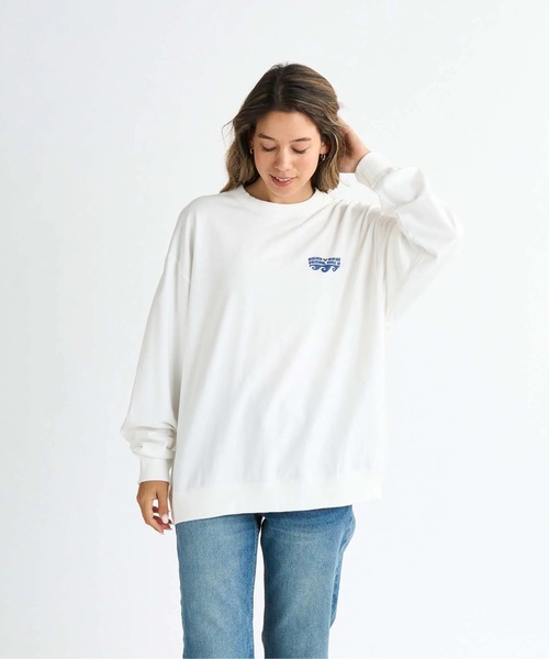 ROXY（ロキシー）の「FIRST DAY/ロキシーバックプリントオーバーサイズシルエット長袖ロンT（Tシャツ/カットソー・レディース・ホワイト/ブラック/イエロー/グレー・LARGE/MEDIUM/SMALL）」の7枚目の写真