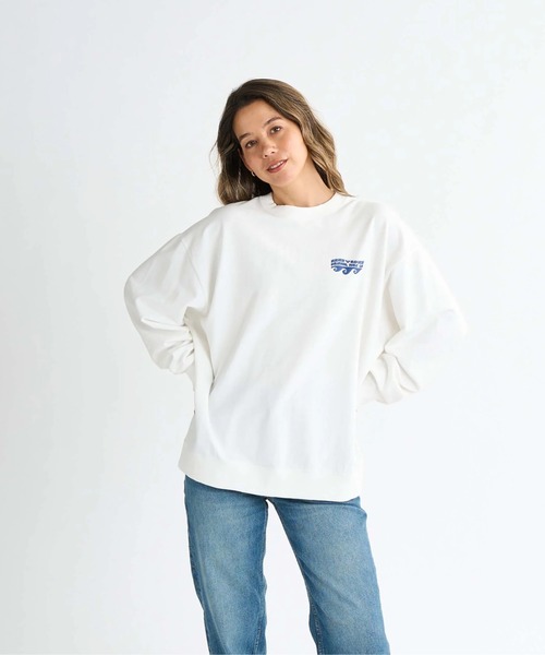 ROXY（ロキシー）の「FIRST DAY/ロキシーバックプリントオーバーサイズシルエット長袖ロンT（Tシャツ/カットソー・レディース・ホワイト/ブラック/イエロー/グレー・LARGE/MEDIUM/SMALL）」の5枚目の写真