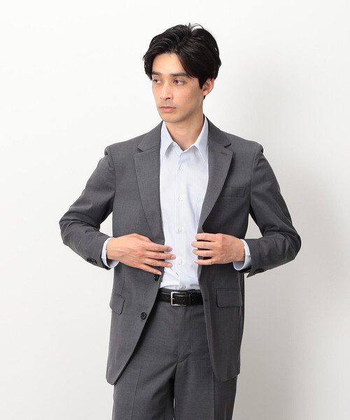 COMME CA ISM(コムサイズム)の「ポリエステル トリコット ストライプ ドレスシャツ(ビジネスシャツ・メンズ・ネイビー/グレー・MEDIUM/SMALL/X-LARGE/LARGE)」の9枚目の写真