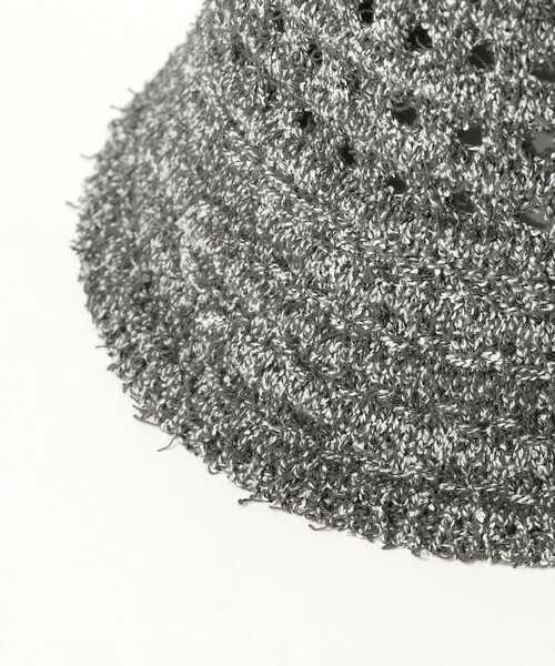 Ray BEAMS(レイビームス)の「透かし編み ハット(ハット・レディース・グレー/ミント・ONE SIZE)」の11枚目の写真
