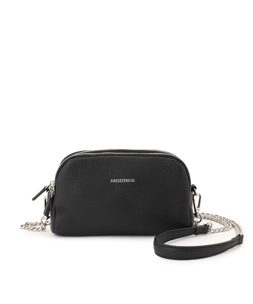 DRESSTERIOR（ドレステリア）の「チェーンストラップマルチポケットポーチ（ショルダーバッグ・レディース・ライトイエロー系/ブラック/シルバー・00）」の2枚目の写真