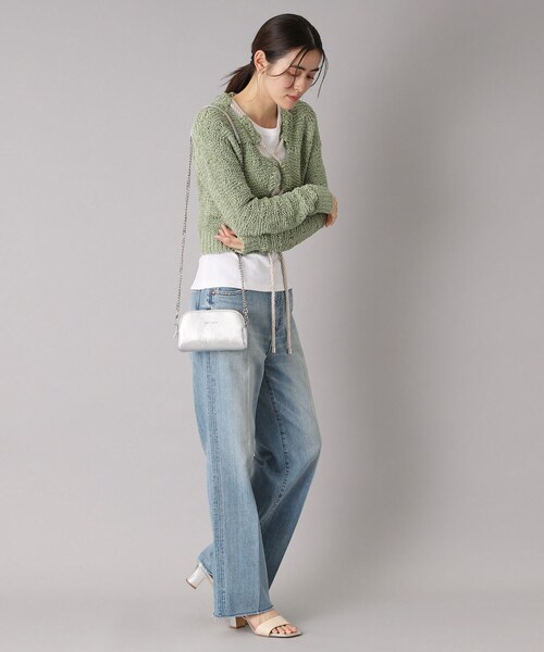 DRESSTERIOR（ドレステリア）の「チェーンストラップマルチポケットポーチ（ショルダーバッグ・レディース・ライトイエロー系/ブラック/シルバー・00）」の5枚目の写真