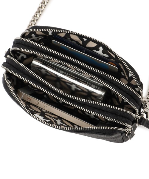 DRESSTERIOR（ドレステリア）の「チェーンストラップマルチポケットポーチ（ショルダーバッグ・レディース・ライトイエロー系/ブラック/シルバー・00）」の13枚目の写真