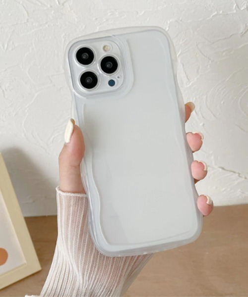 Mayree(メイリー)の「【float】ウェーブデザイン クリア iPhoneケース【iPhoneシリーズ/各種機種対応】 (ストラップホールあり)(スマホケース/カバー・レディース・クリア/ブラック/イエロー/ピンク/パープル/ブルー・O/P/V/iPhone 15/iPhone 15 Pro/iPhone 16/iPhone 16 Pro/T)」の6枚目の写真
