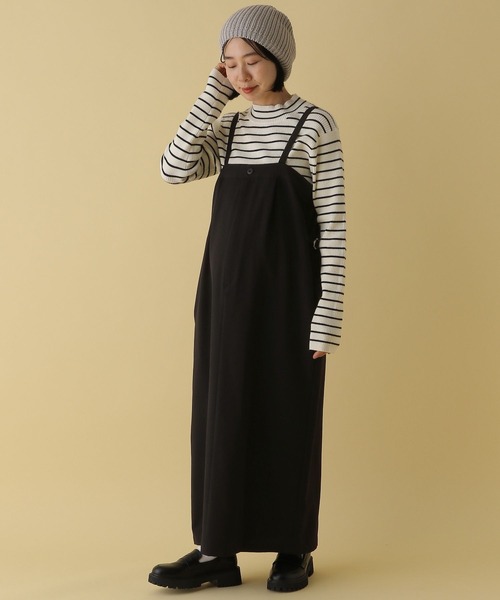 LEPSIM（レプシィム）の「【産前・産後対応】マタニティ／ベアキャミワンピース　283429（マタニティウェア/グッズ・レディース・ブラック/グレー・FREE）」の7枚目の写真