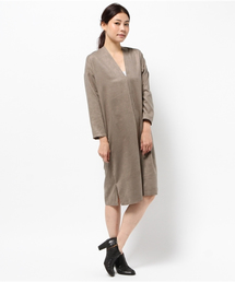 BEAMS LIGHTS Women's | BEAMS LIGHTS / フェイクスエード Vネックワンピース(ワンピース)