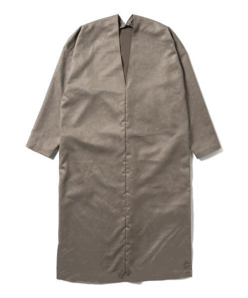 BEAMS LIGHTS Women's（ビームスライツ ウィメンズ）の「BEAMS LIGHTS / フェイクスエード Vネックワンピース（ワンピース・レディース・ベージュ/ブラウン/ダークグリーン・ONE SIZE）」の5枚目の写真
