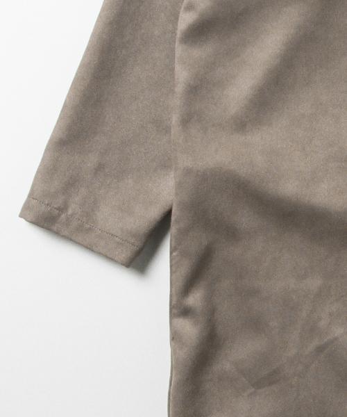 BEAMS LIGHTS Women's（ビームスライツ ウィメンズ）の「BEAMS LIGHTS / フェイクスエード Vネックワンピース（ワンピース・レディース・ベージュ/ブラウン/ダークグリーン・ONE SIZE）」の8枚目の写真