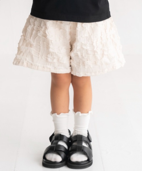 ぽこぽこふくれチェックキュロット（スーツパンツ）｜maarook（マルーク）