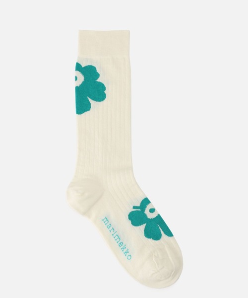 marimekko(マリメッコ)の「【kioski】Detsku Unikko / socks(ソックス/靴下・レディース・ブラック/ライトブルー・34/40/37)」の3枚目の写真