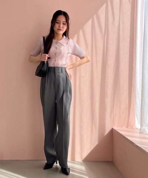 【新品未使用】Misha&puff ニットワイドパンツ MISCH MASCH パンツ WEB限定 2025春夏新作 2タックワイドパンツ
