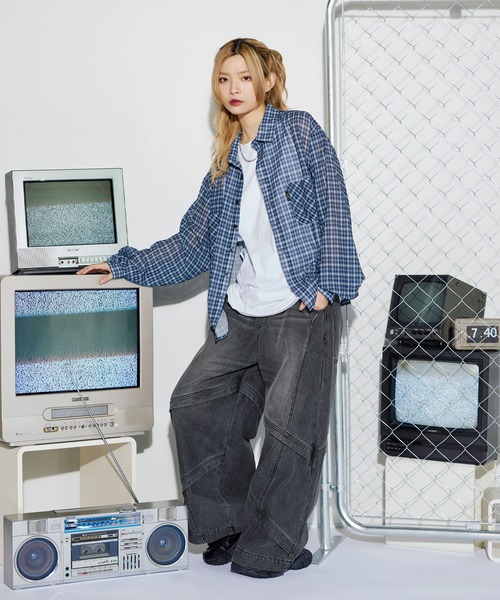 【値下げ】niziu アヤカ着用　MSGM シャツ ブラウス チェック 値下げ】niziu アヤカ着用 MSGM シャツ ブラウス チェック